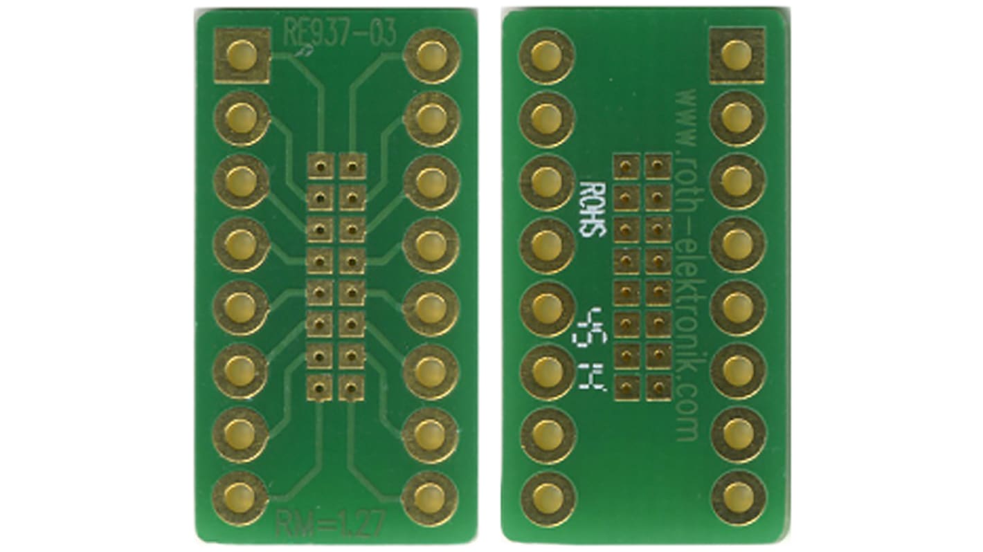 Roth Elektronik Multiadapter mit Adaptionsplatine Epoxidfaserverstärktes Glas 35μm 2-seitig 21.59 x 11.43 x 1.5mm