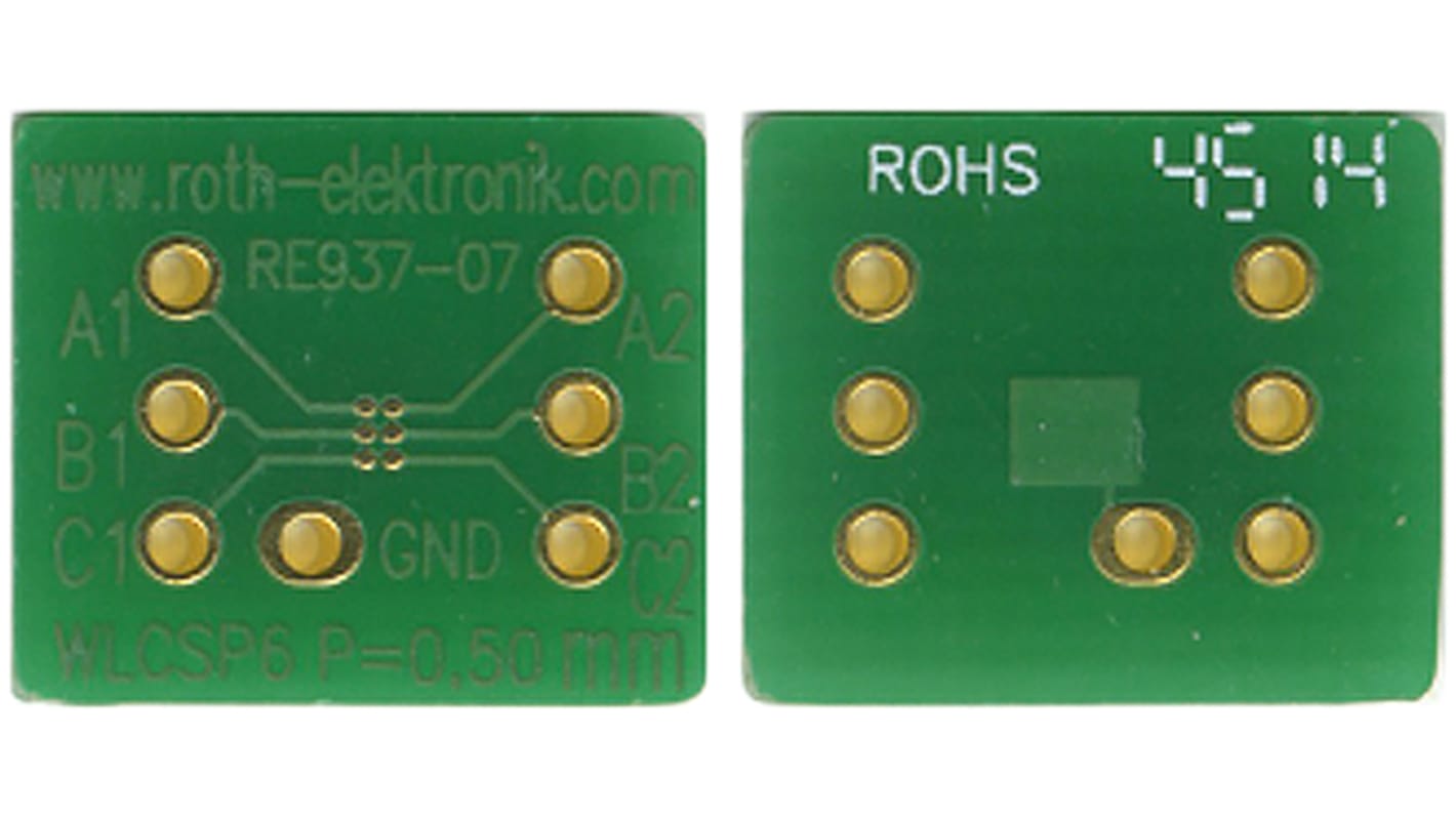 Roth Elektronik Adapter mit Adaptionsplatine Epoxidfaserverstärktes Glas 35μm 2-seitig 13.34 x 11.43 x 1.5mm