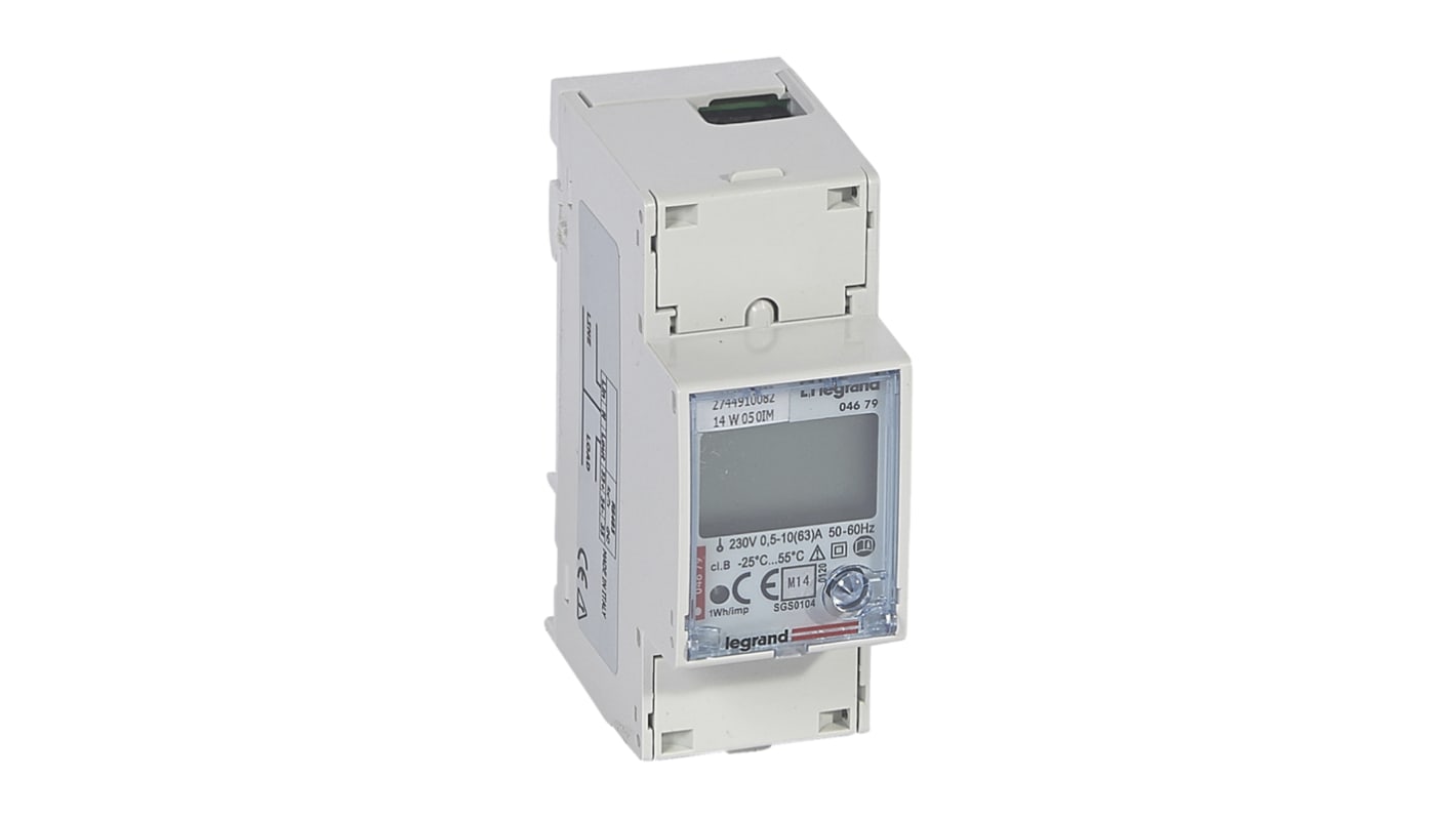 Medidor de energía Legrand serie EMDX3, display LCD, con 7 dígitos, 1 fase