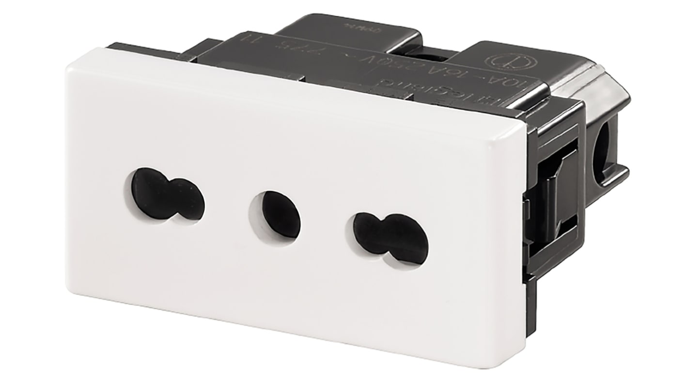 Toma eléctrica Weidmuller, Blanco, Policarbonato Exterior, 16A, IP65 250 V