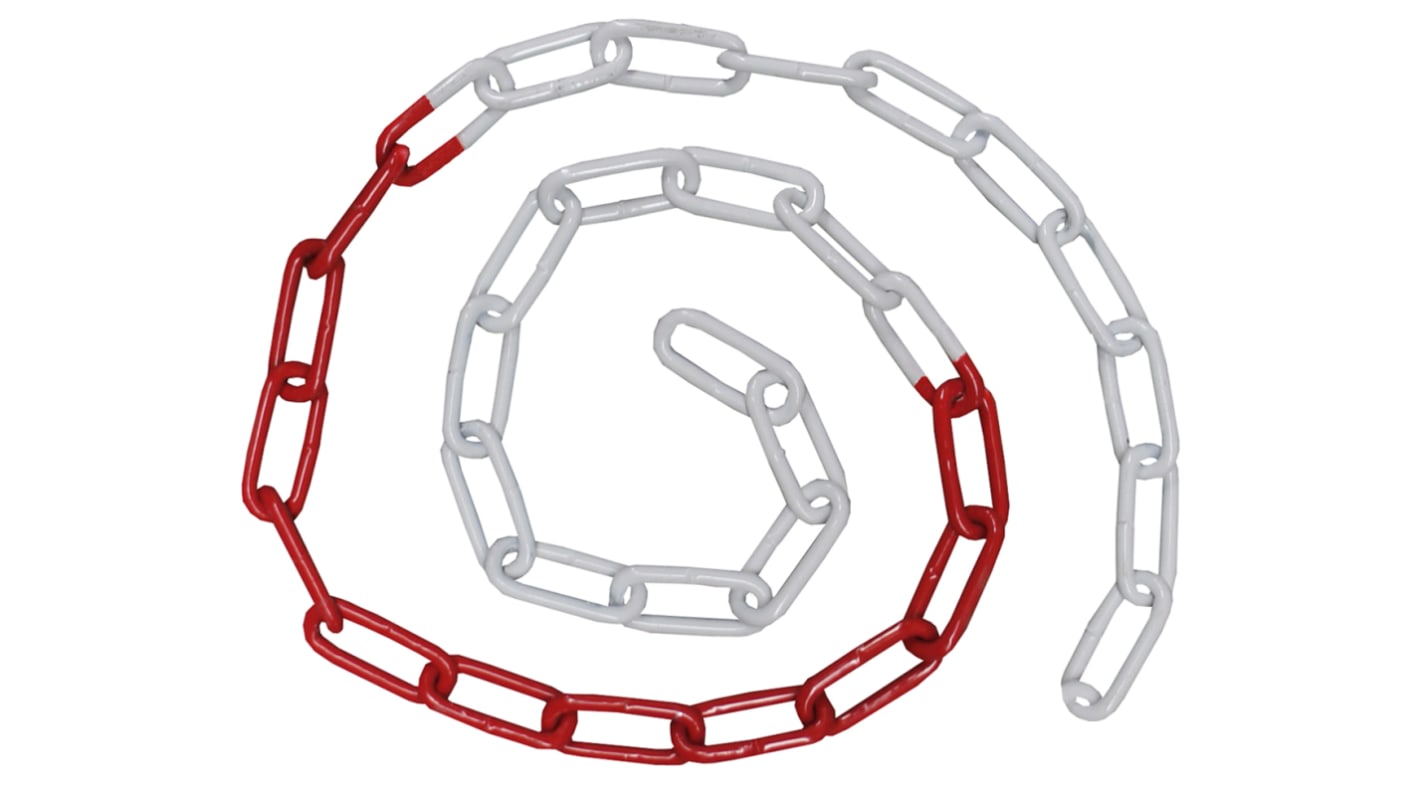 Catena di delimitazione RS PRO in Acciaio, col. Rosso/Bianco