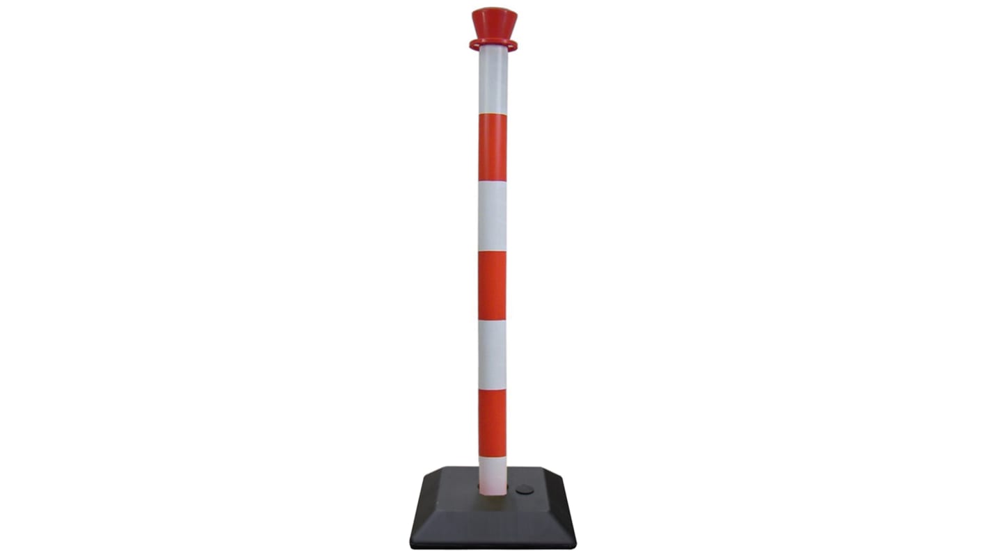 RS PRO Red & White PVC Barrier Post