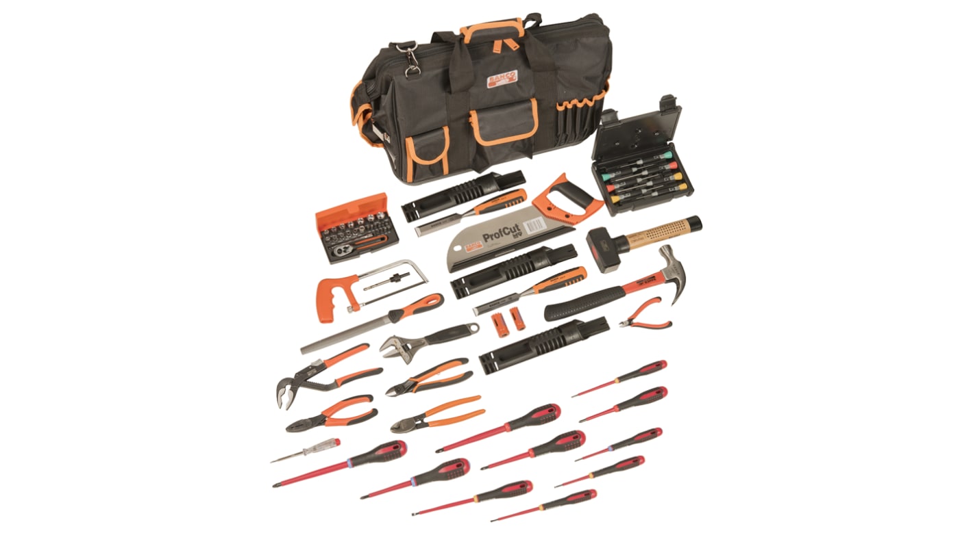 Bahco 61 Piece Closed Top Bag MRO Tool Kit with Case