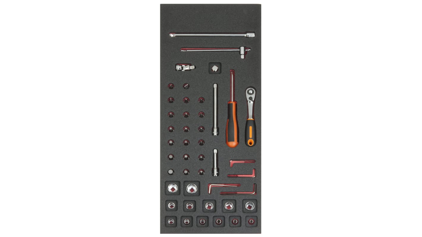 Bahco 46 Piece Maintenance Foam Inlay Tool Kit