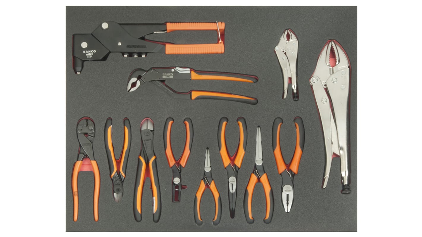 Bahco 12 Piece Maintenance Tool Kit with Foam Inlay