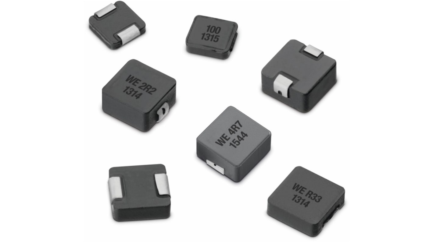Wurth, WE-LHMI, 8030 Shielded Wire-wound SMD Inductor with a Iron Core, 10 μH Moulded 3.7A Idc