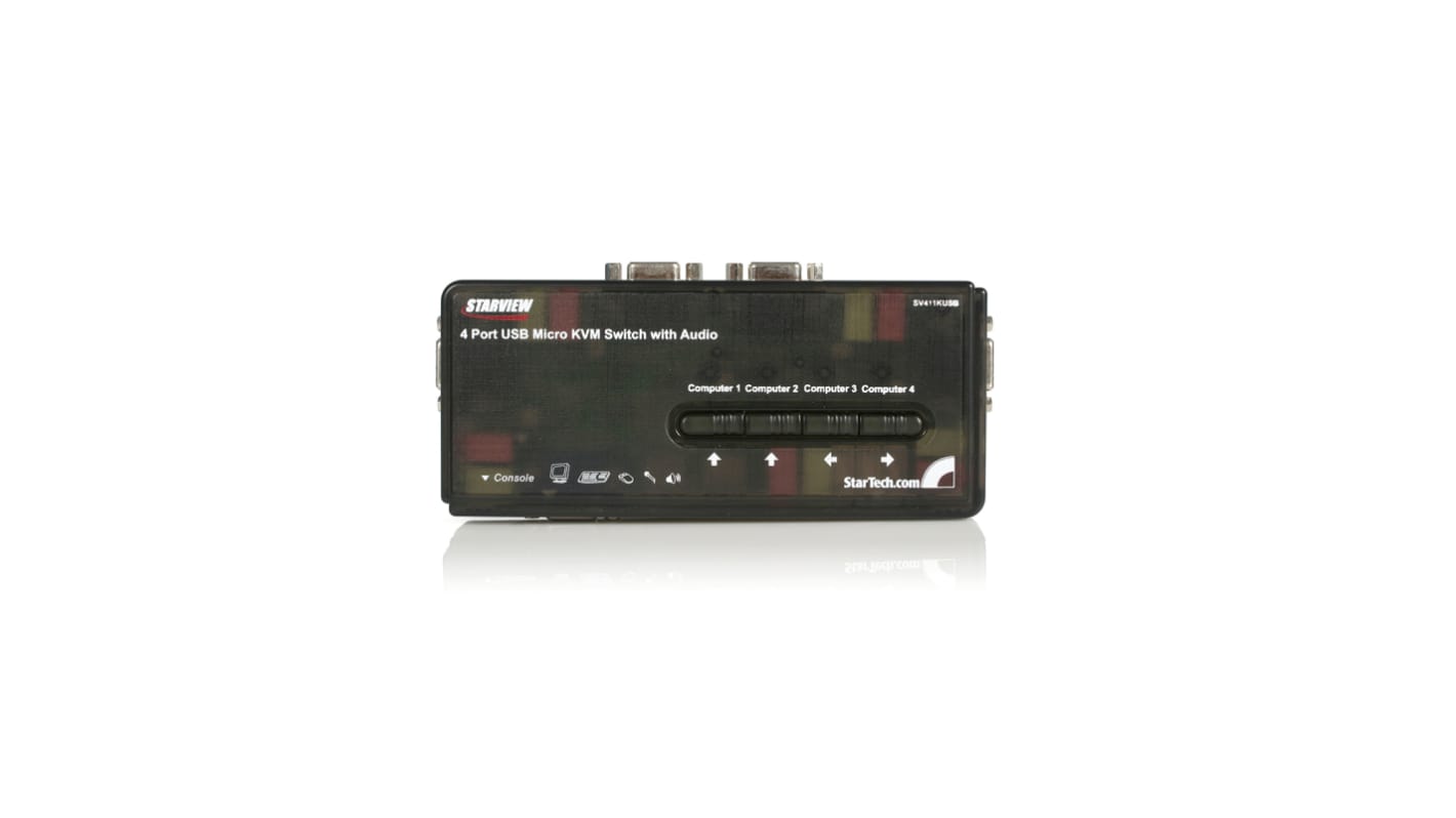 Switch KVM 3,5 mm stereo StarTech.com SV411KUSB porte = 4 USB 1 1 VGA