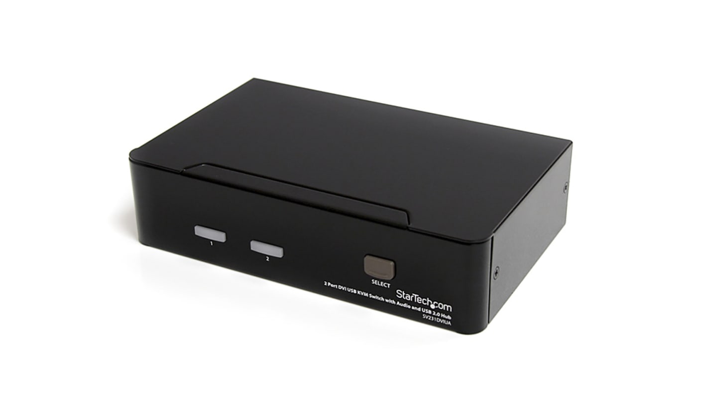 StarTech.com 2 Port USB DVI KVM Switch, 3.5 mm Stereo 1920 x 1200 Maximum Resolution