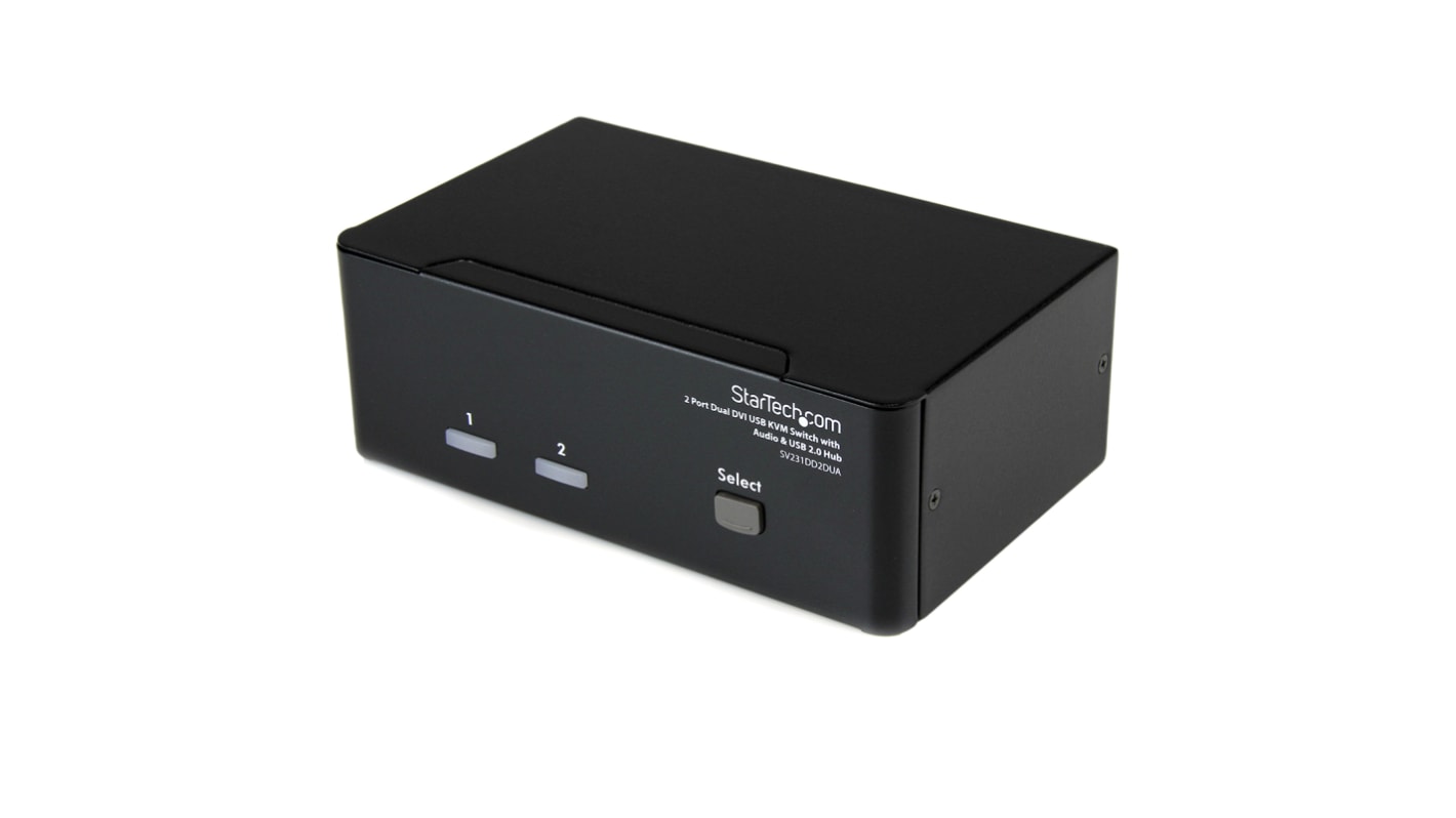 Przełącznik KVM 3.5 mm Stereo SV231DD2DUA, 2-portowy USB 2 2, StarTech.com DVI