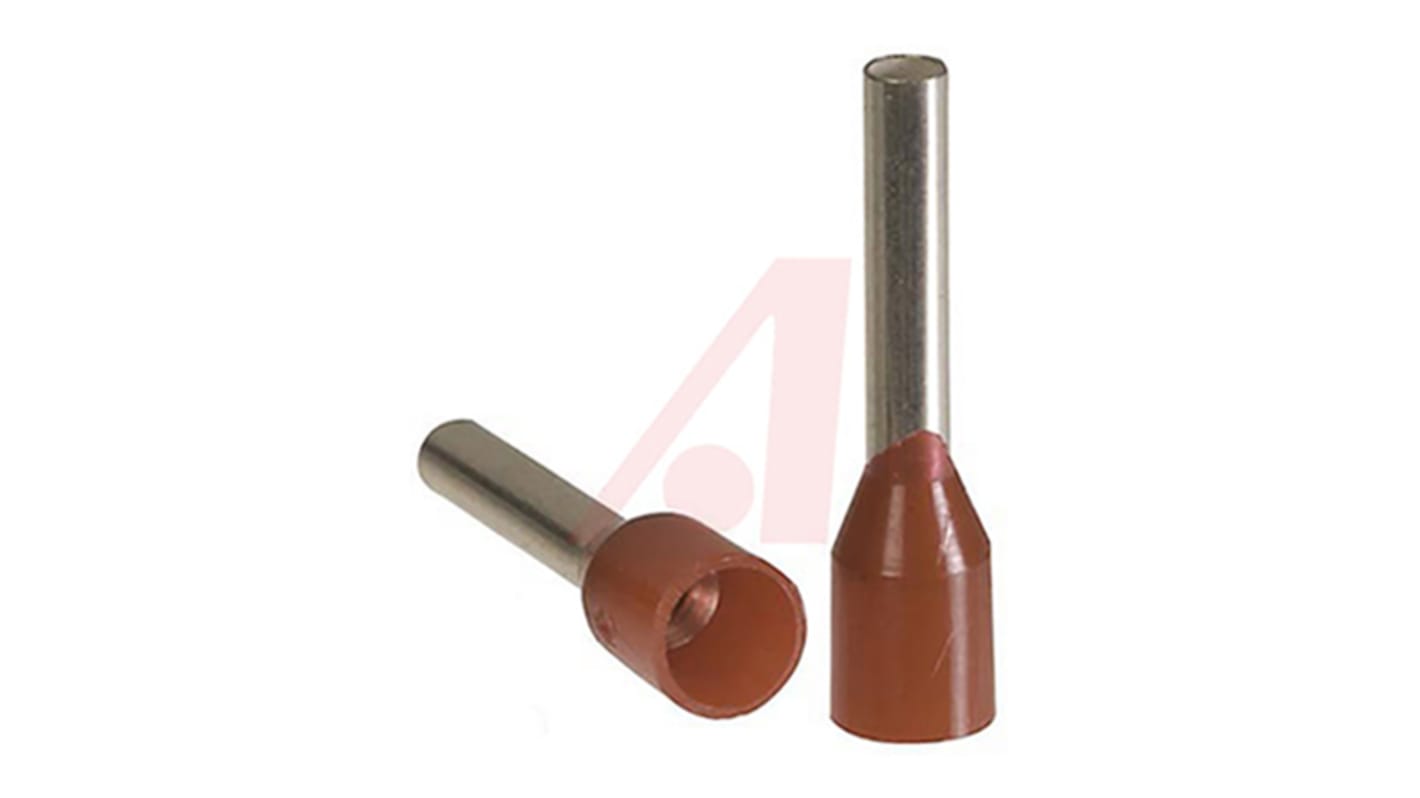 Boccola a crimpare Altech, Isolato, Rosso, lunghezza pin 10mm, filo max 1.5mm², 16AWG