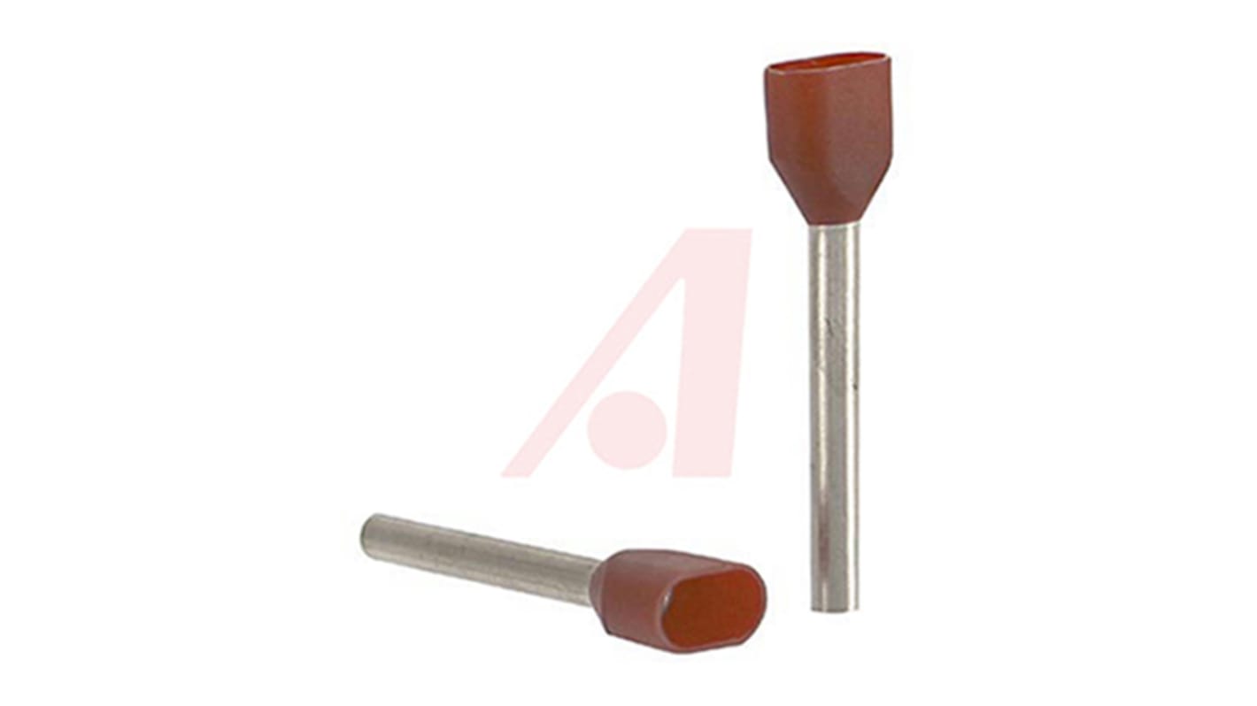 Boccola a crimpare Altech, Isolato, Rosso, lunghezza pin 18mm, filo max 2 x 1mm², 2 x 18AWG