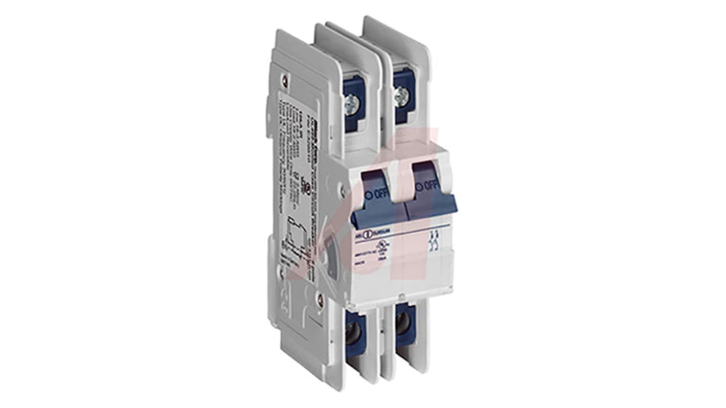 Altech Thermal Circuit Breaker - UL 2 Pole 480Y/277V Voltage Rating DIN Rail Mount, 10A Current Rating