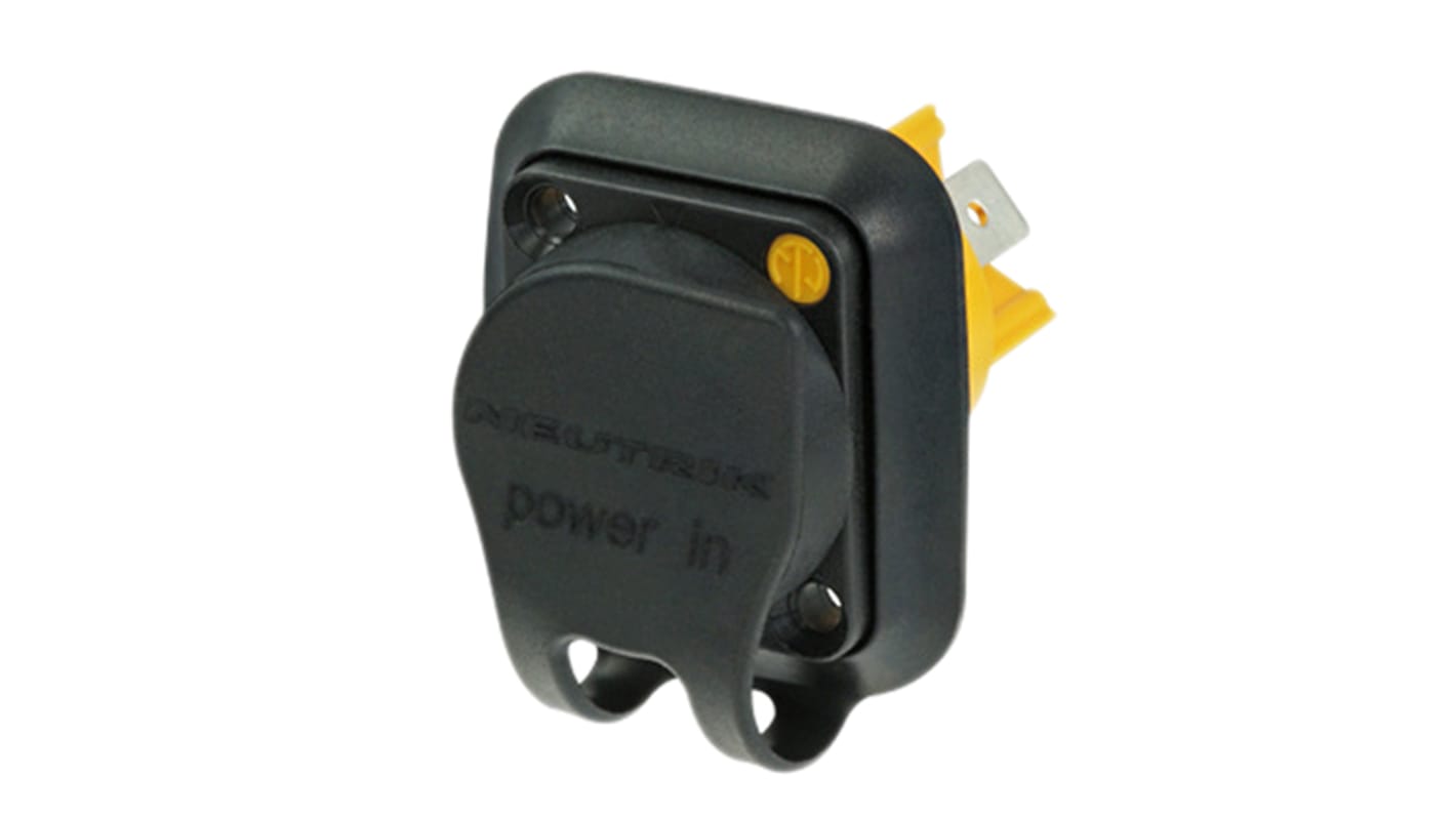 Neutrik Connector Accessory Black, Chassis Mount