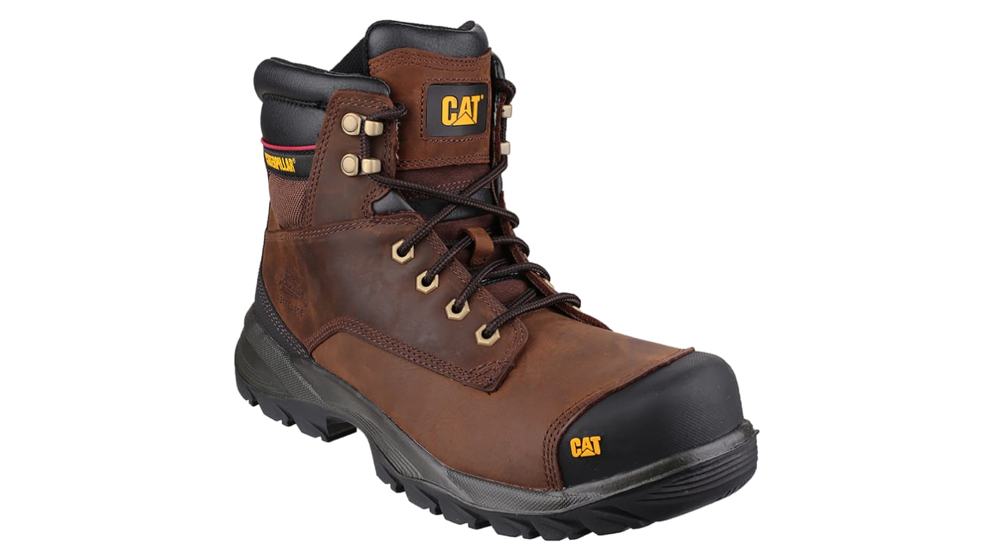 CAT Spiro Brown Steel Toe Capped Men s Safety Boots UK 9 EU 43