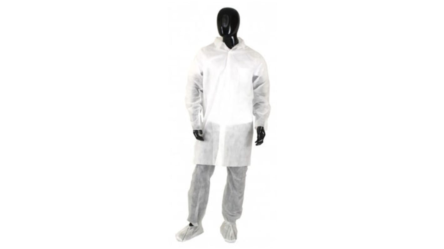 PAL White Unisex Visitor Coat, XL, 25 per box