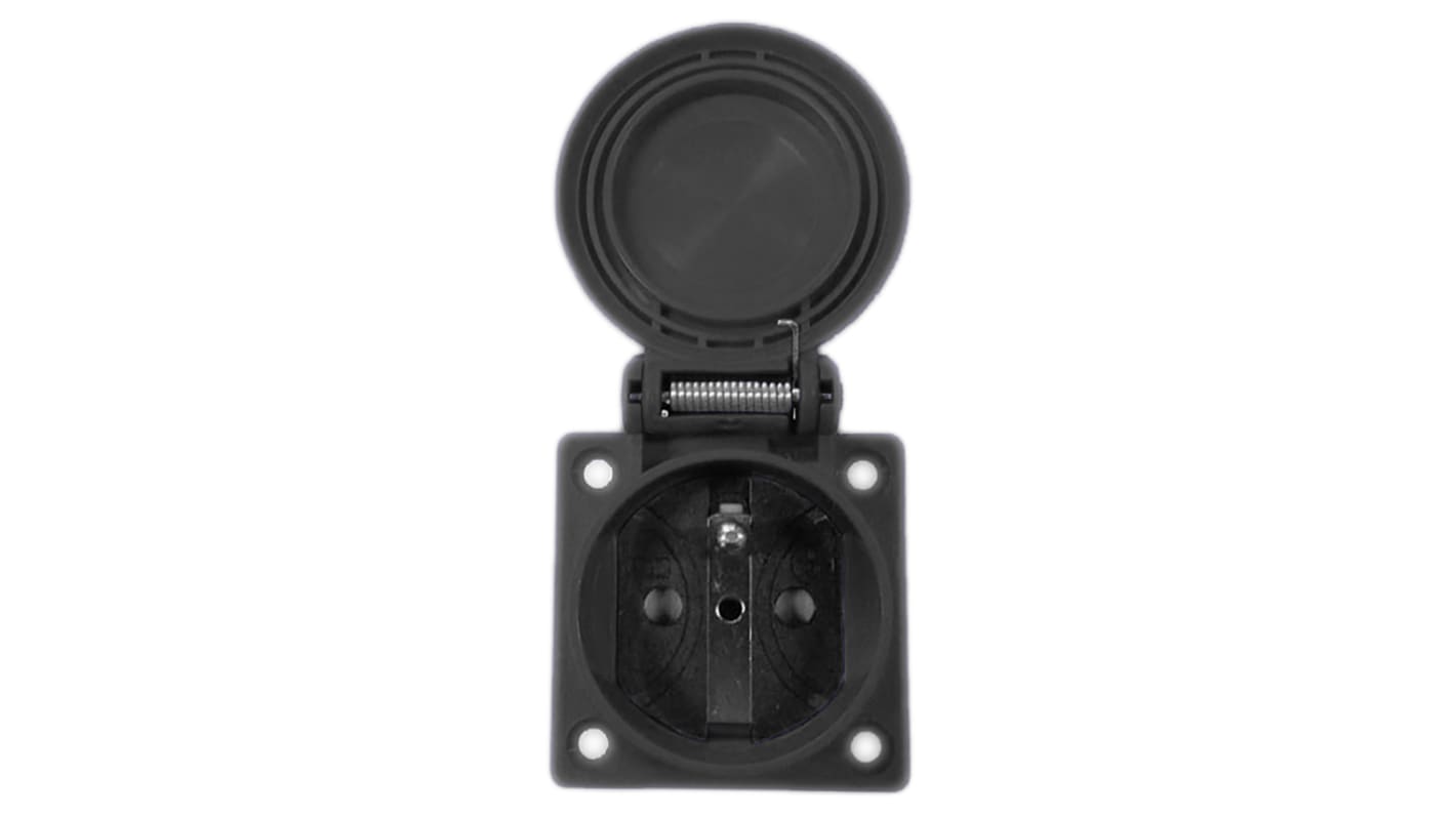 Toma eléctrica ABL Sursum, Negro, Termoplástico Exterior, IP54
