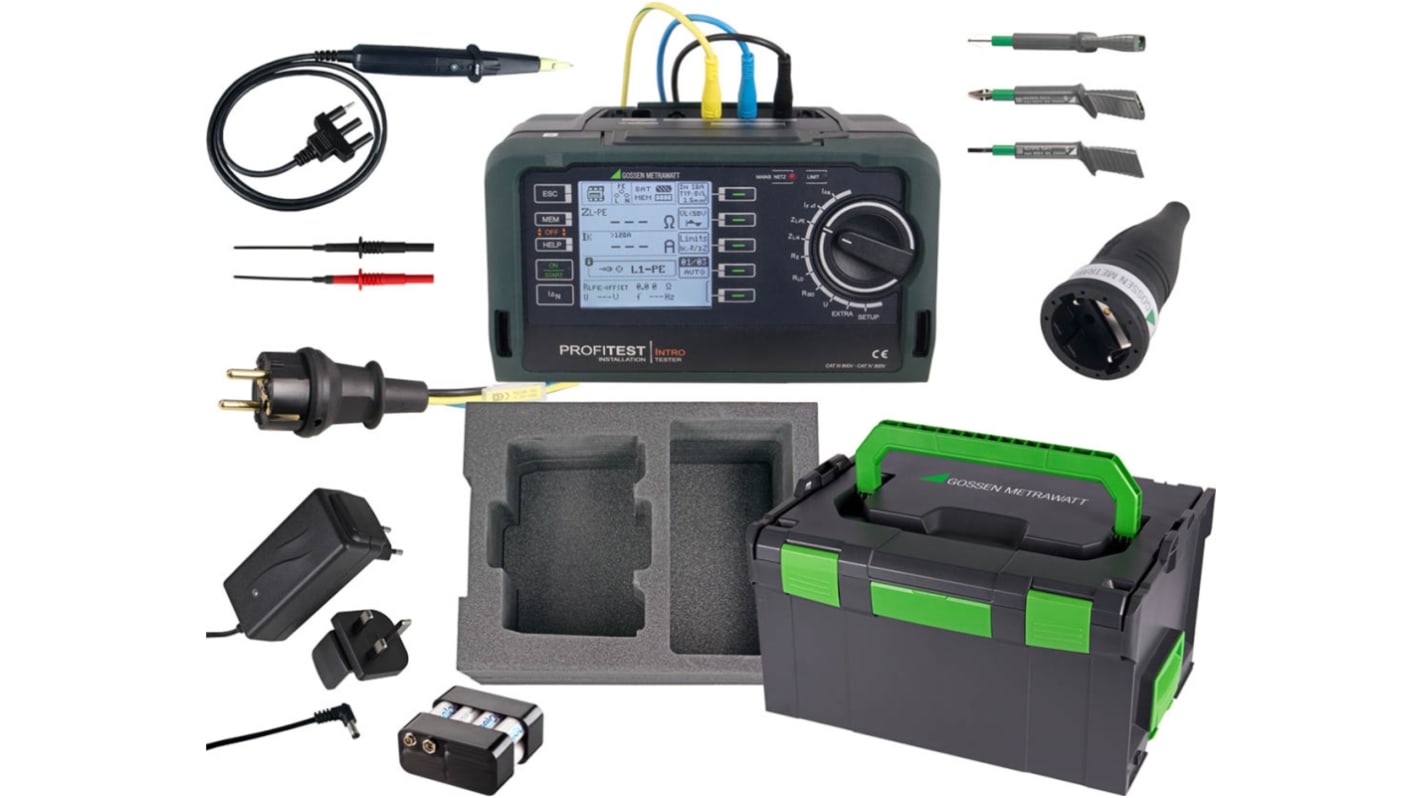Gossen Metrawatt Master Package PROFITEST INTRO Electrical Tester, 3700V  , Earth Resistance Measurement
