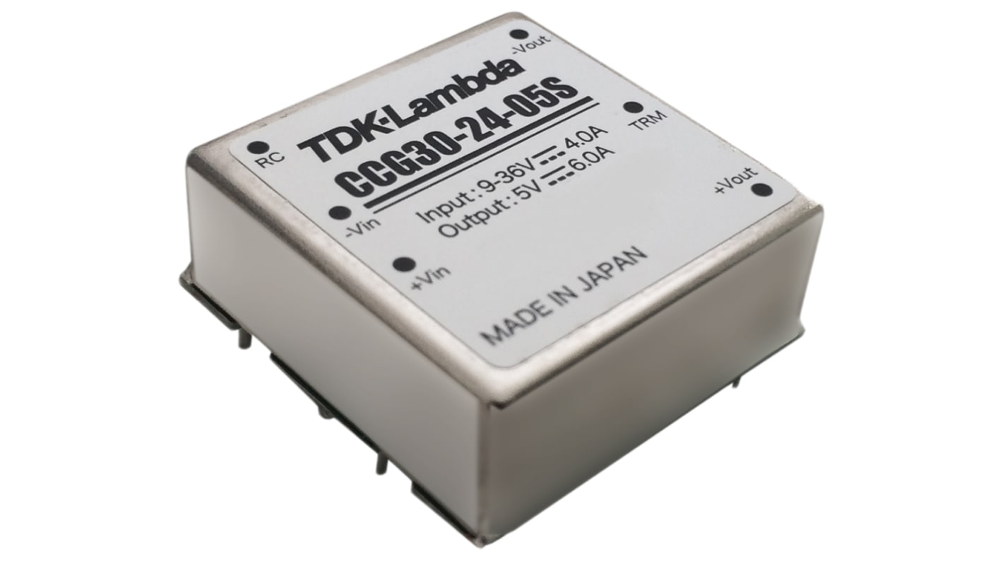 TDK-Lambda 隔离式DCDC转换器, 9 → 36 V 直流输入, 12V 直流输出, 30W, CCG 30系列