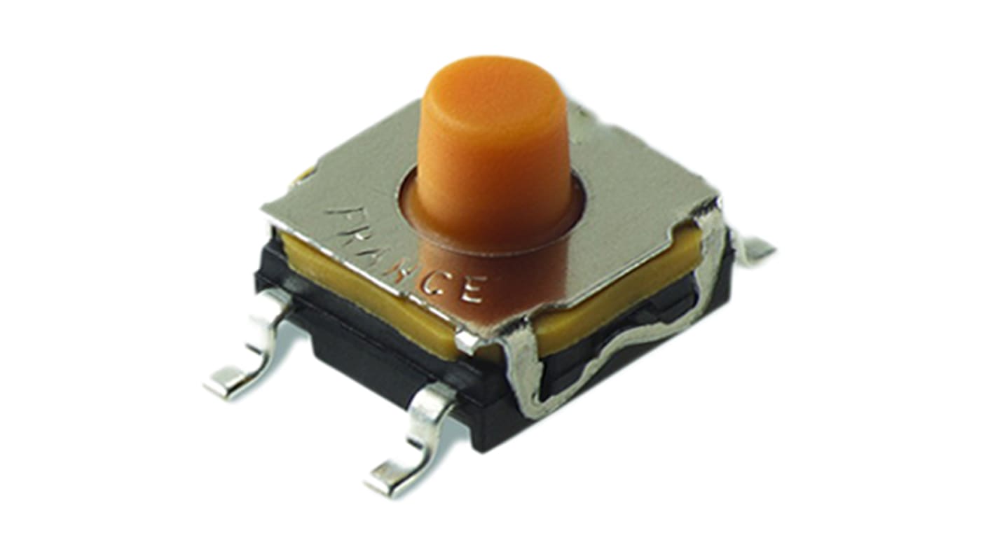C & K IP67 Button Tactile Switch, SPST 50 mA 5.2mm Surface Mount