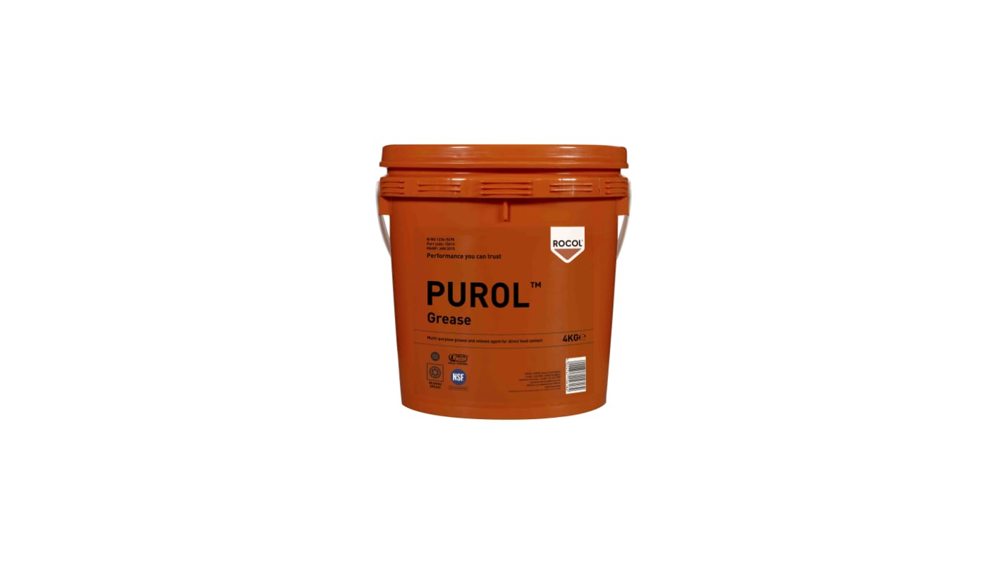 Huile Rocol Purol Grease Seau, 4 kg, Environnements propres, industrie alimentaire, industrie pharmaceutique
