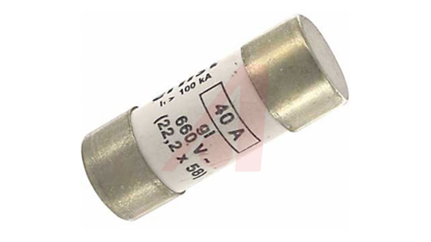 Altech 40A T Ceramic Cartridge Fuse, 22.2 x 58mm