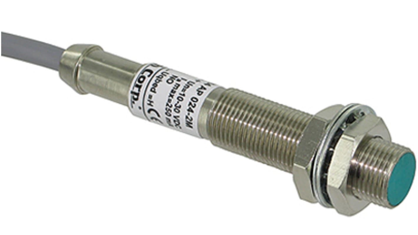 Altech Inductive Barrel-Style Proximity Sensor, M12 x 1, 2 mm Detection, NPN Output, 10 → 30 V dc, IP67