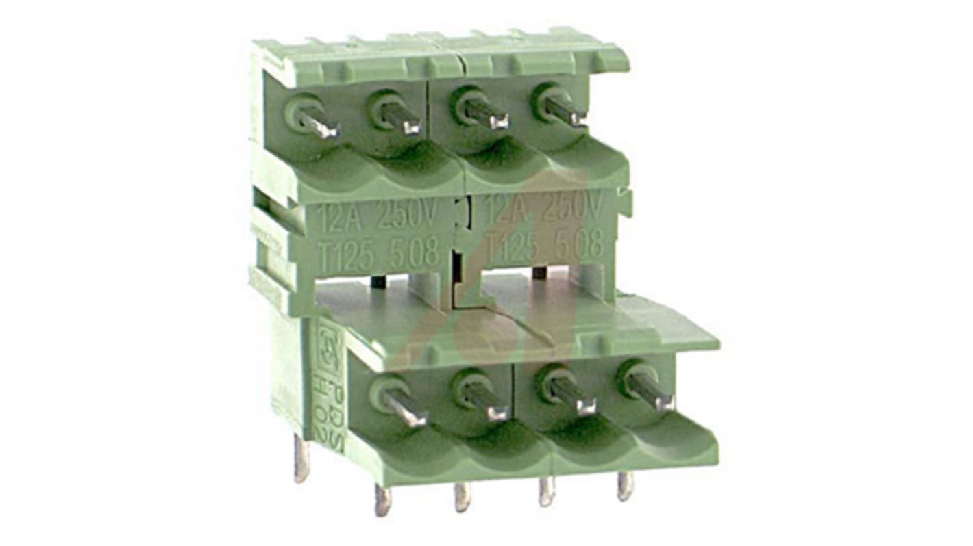 Altech Straight Through Hole Pluggable Terminal Block, 8 Contact(s), 5.08mm Pitch, 1 Row(s), Shrouded