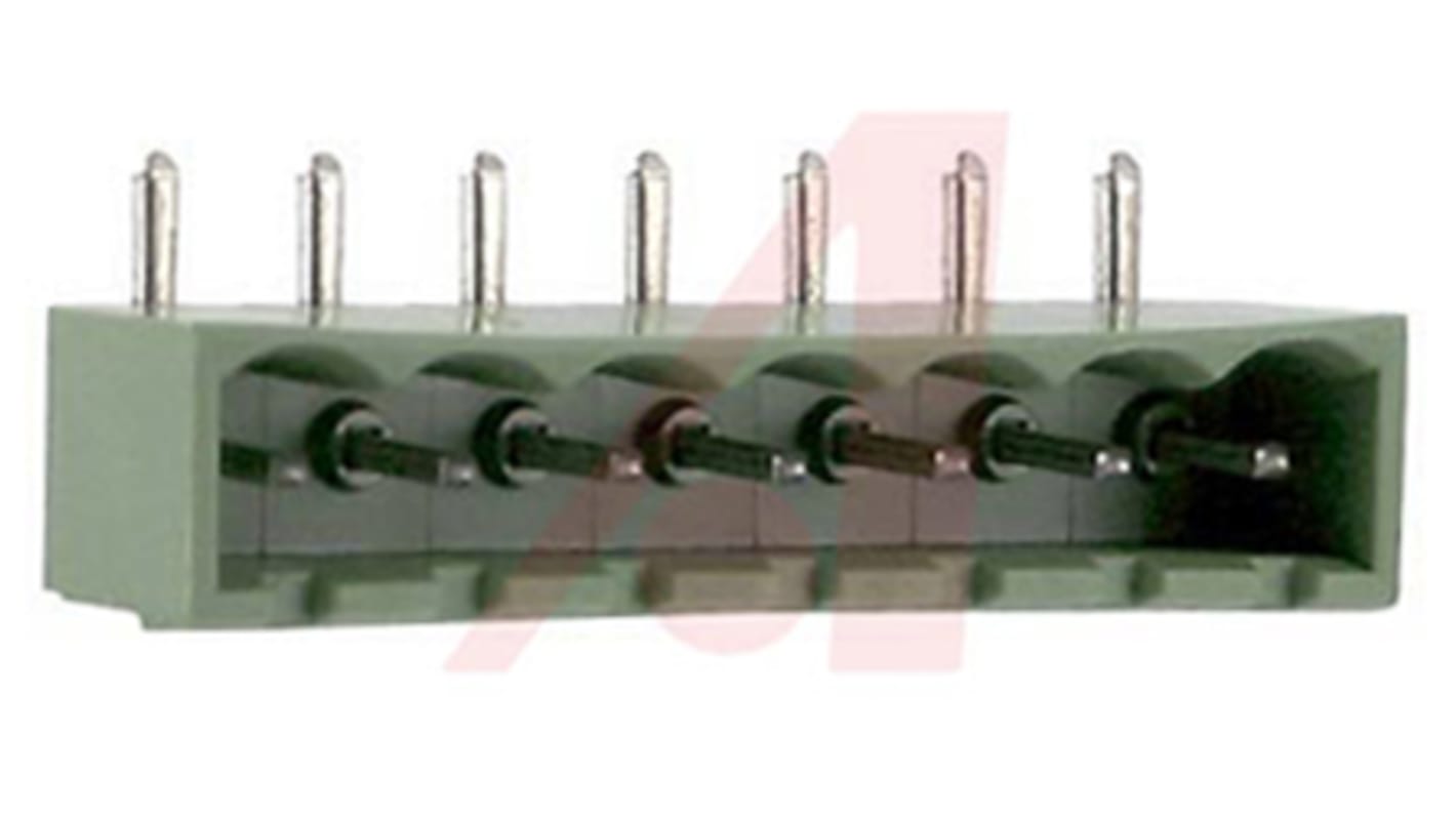 Altech Straight Through Hole Pluggable Terminal Block, 7 Contact(s), 5.08mm Pitch, 1 Row(s), Shrouded