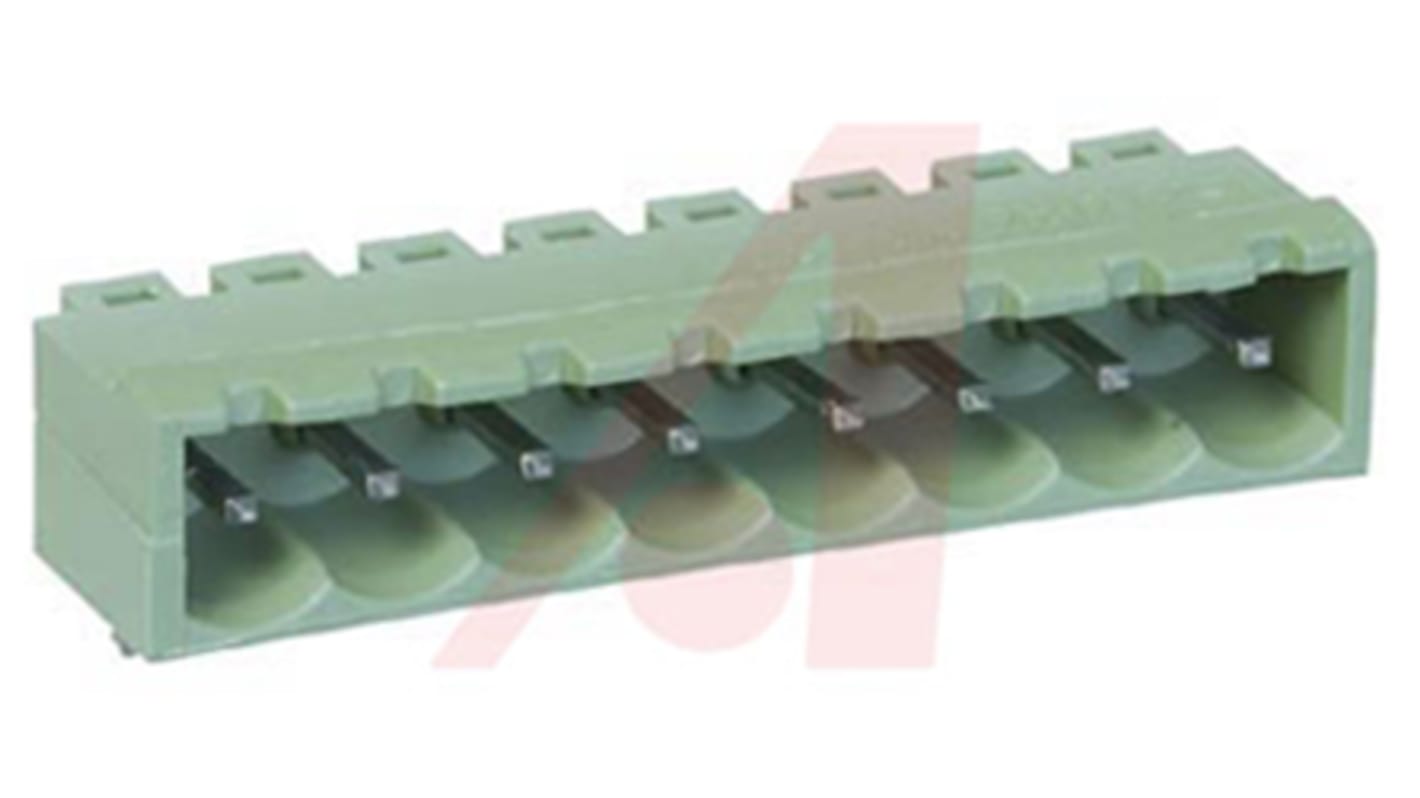 Altech Straight Through Hole Pluggable Terminal Block, 8 Contact(s), 5.0mm Pitch, 1 Row(s), Shrouded