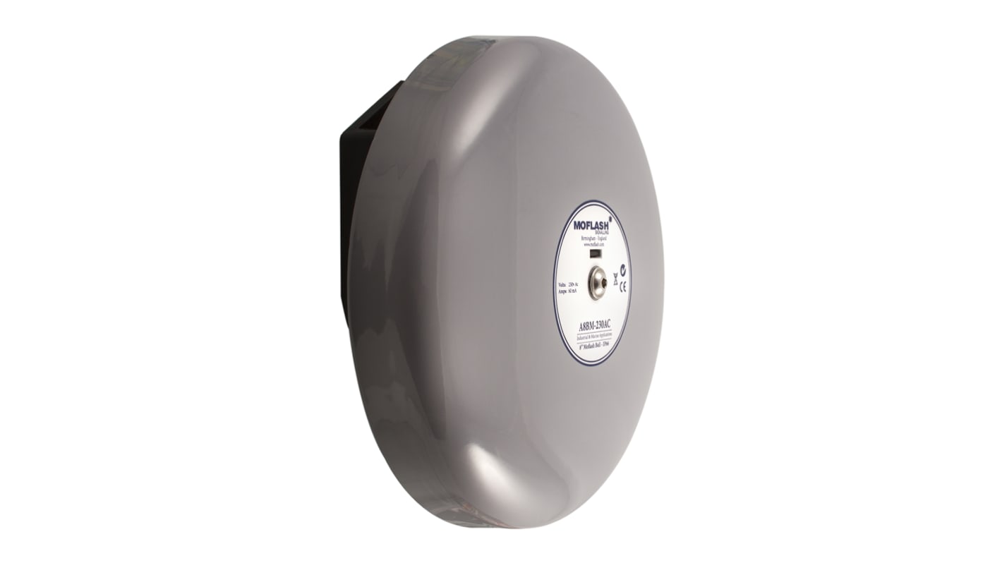Moflash A8BM Series Surface Mount Siren, 230 V ac, 108dB at 1 m, IP66, AC, Single-Tone