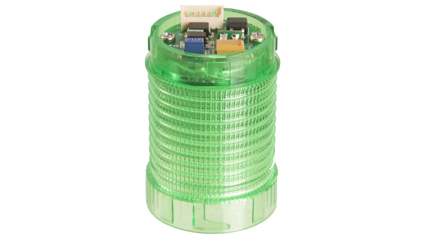 Moflash LED警示灯, 12 → 24 V 直流电源, Φ30mm底座, 绿色透镜, 绿色灯, LED-MINI系列