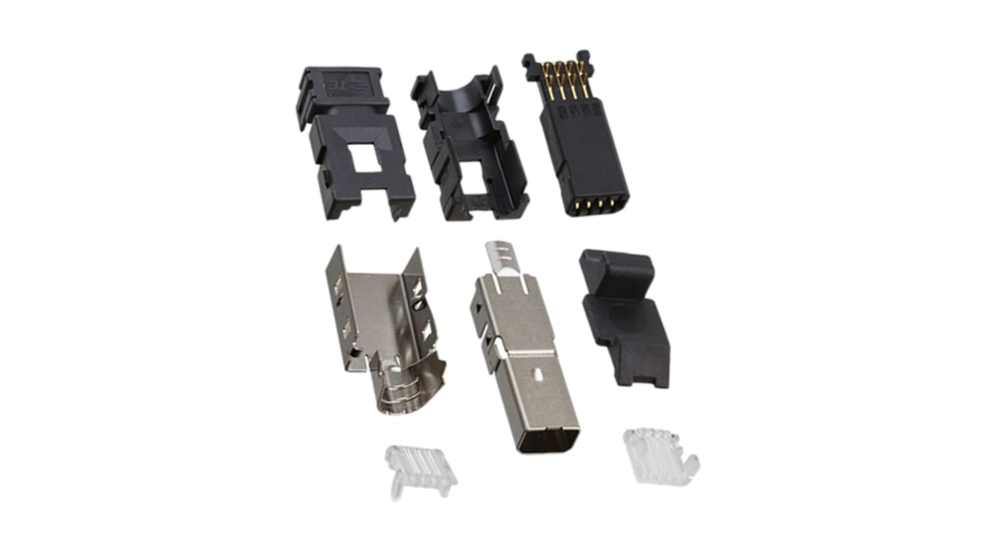 TE Connectivity Cable Mount Mini I/O Connector Plug, 8 Way, Shielded