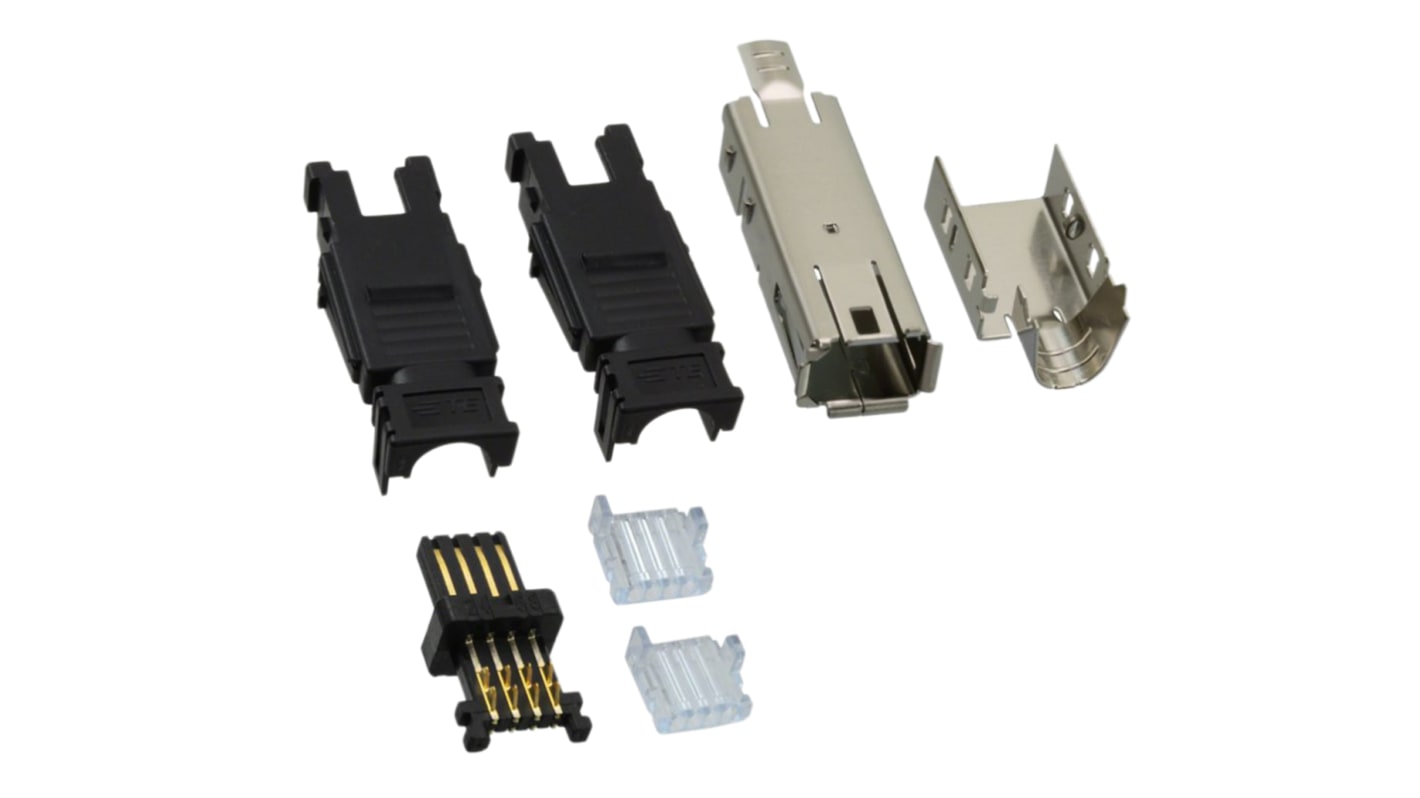 TE Connectivity, Type I Cable Mount Mini I/O Connector Female, 8 Way, Shielded