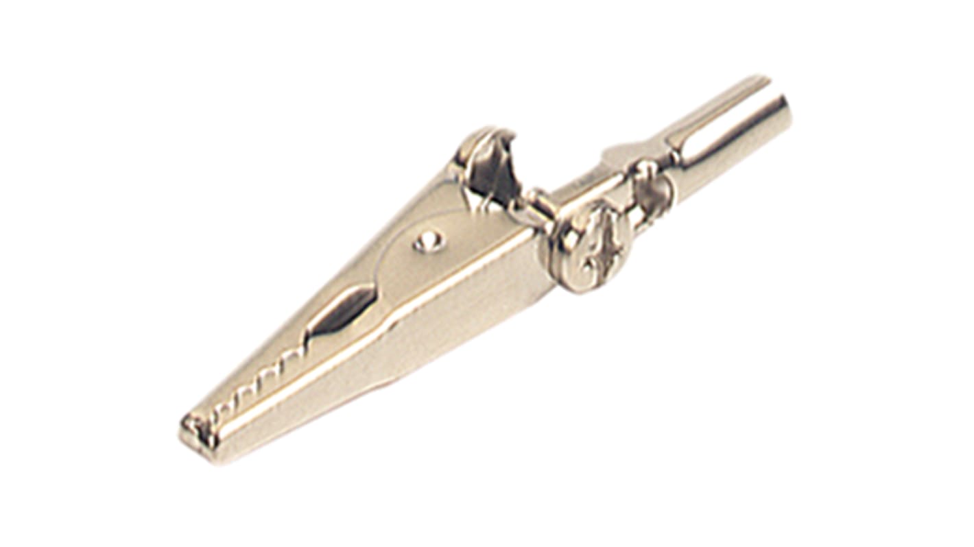 Hirschmann Test & Measurement 4A鳄鱼夹, 5mm开口, 4 mm接口, 镀镍钢触点