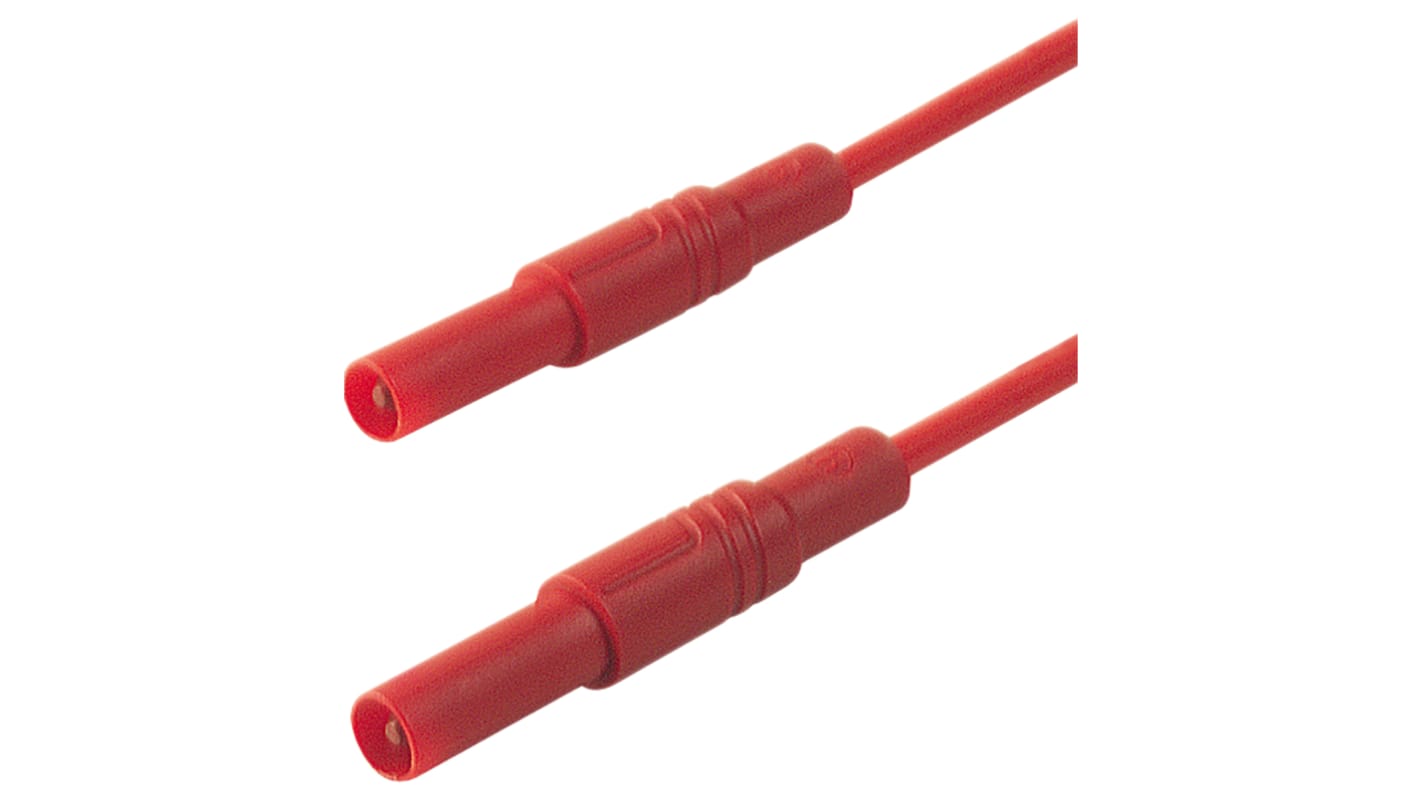 Hirschmann Test & Measurement, 16A, 1000V ac/dc, Red, 2m Lead Length