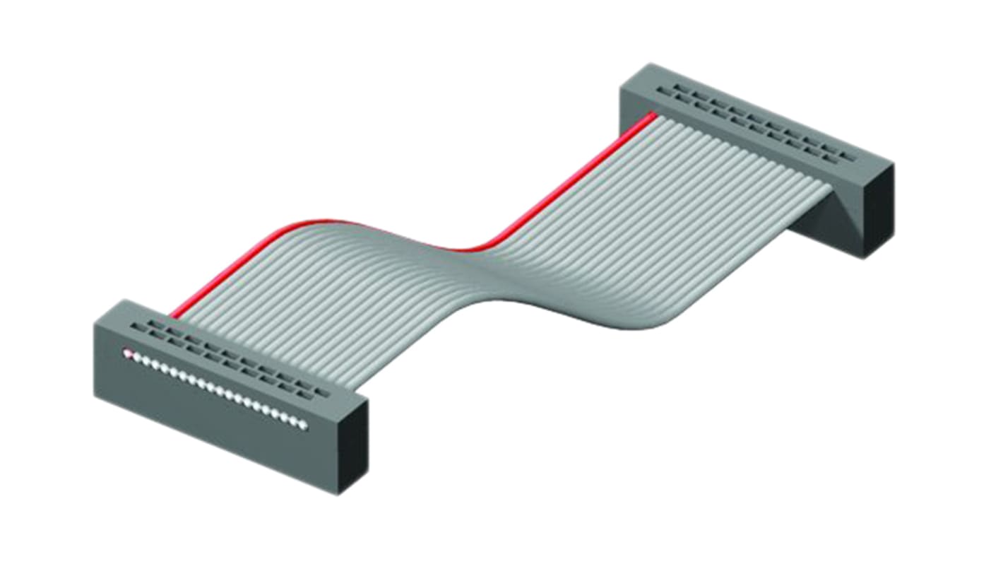 Samtec FFSD Series Flat Ribbon Cable, 30-Way, 1.27mm Pitch, 200mm Length, Tiger Eye IDC to Tiger Eye IDC