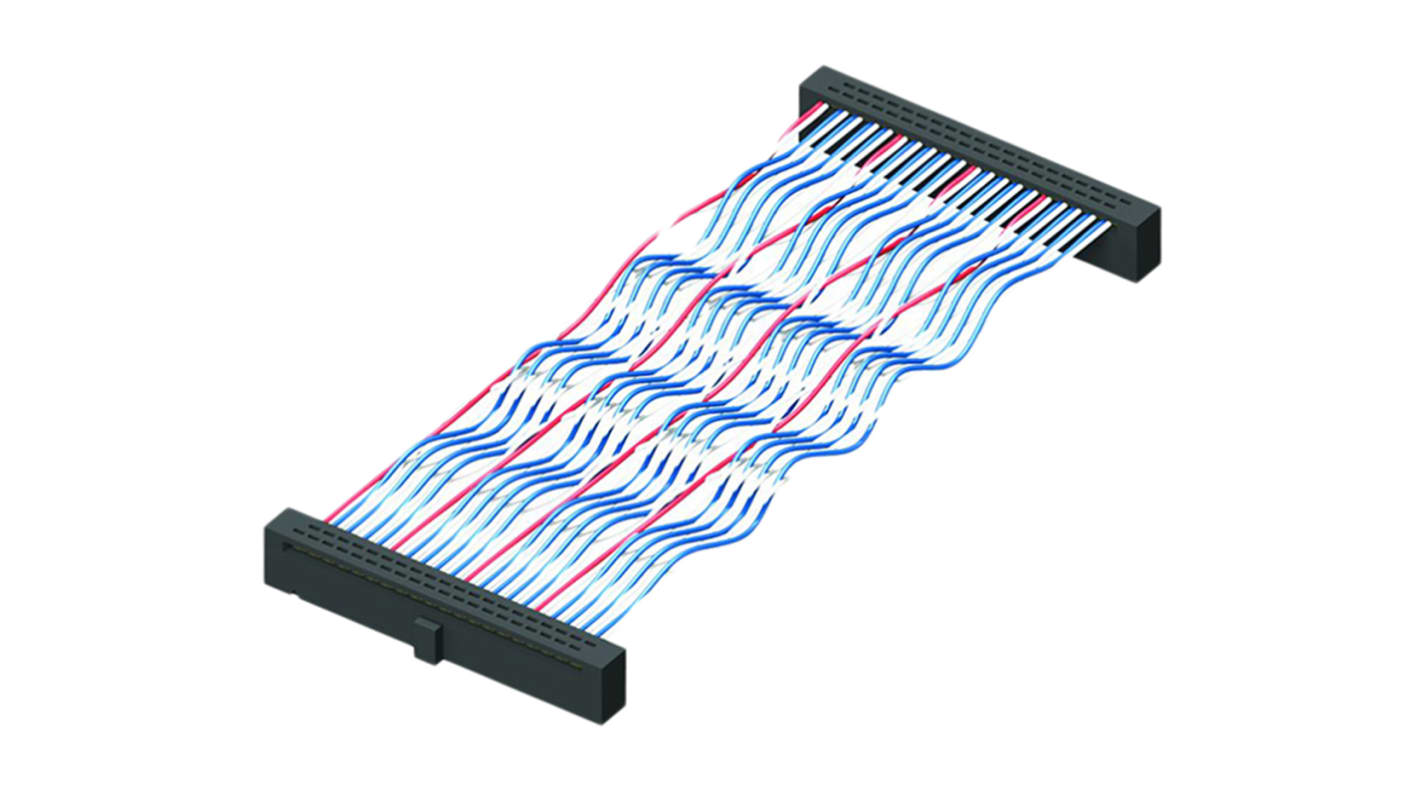 Samtec FFTP Series Flat Ribbon Cable, 10-Way, 1.27mm Pitch, 220mm Length, Tiger Eye IDC to Tiger Eye IDC