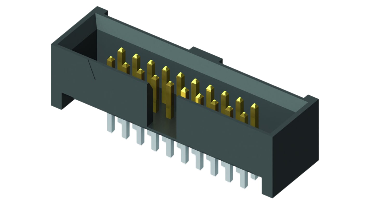 Samtec SHF Series Straight Through Hole PCB Header, 20 Contact(s), 1.27mm Pitch, 2 Row(s), Shrouded