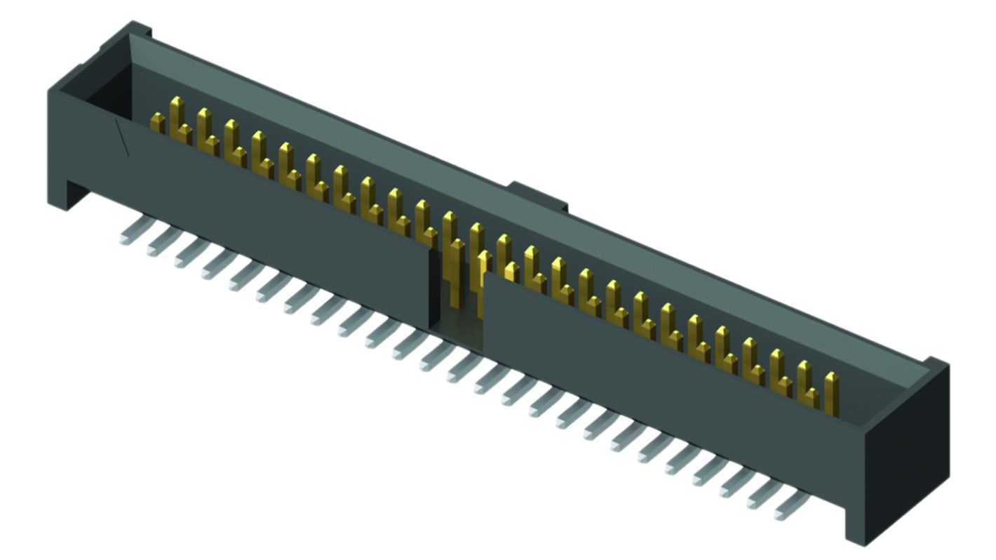 Samtec SHF Series Straight Surface Mount PCB Header, 40 Contact(s), 1.27mm Pitch, 2 Row(s), Shrouded