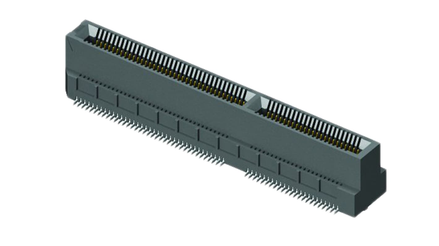 Connettore terminale Samtec Femmina, 100 vie, passo 0.635mm, 2 file, Montaggio superficiale