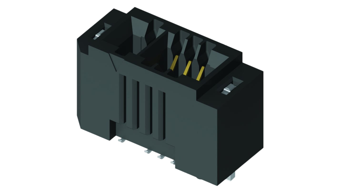 Samtec MECF Series Female Edge Connector, Surface Mount, 80-Contacts, 1.27mm Pitch, 2-Row, Solder Termination