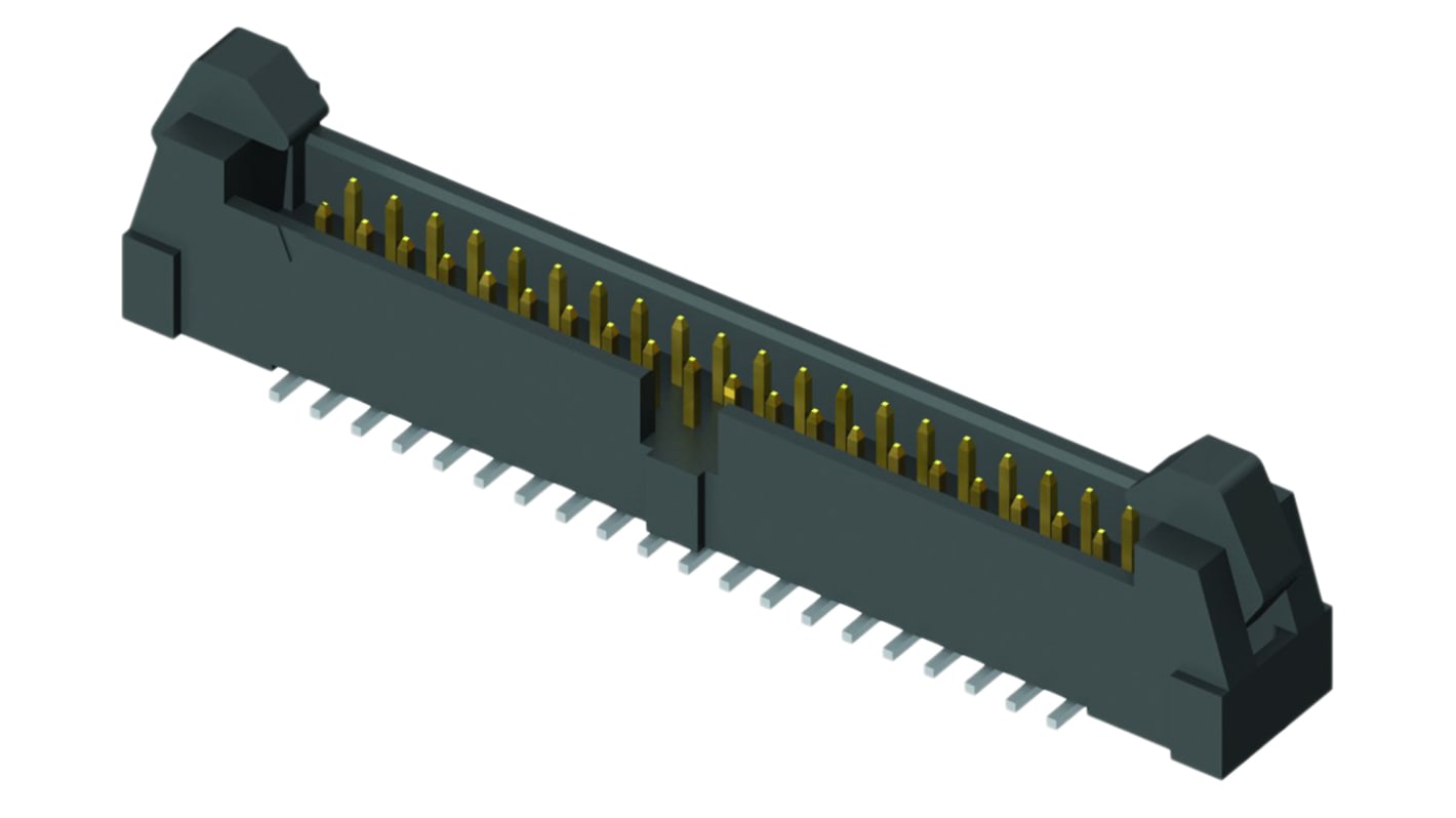 Samtec EHT Series Straight Surface Mount PCB Header, 16 Contact(s), 2.0mm Pitch, 2 Row(s), Shrouded