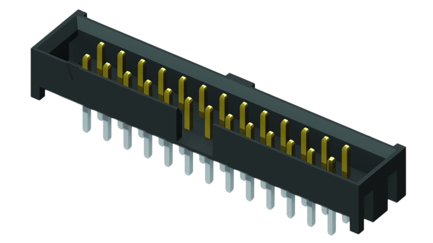 Samtec STMM Series Straight Through Hole PCB Header, 40 Contact(s), 2.0mm Pitch, 2 Row(s), Shrouded