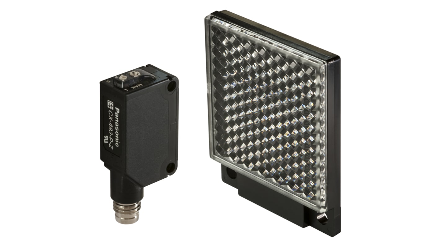 Rs-Online Sensore fotoelettrico Rettangolare Panasonic a retroriflessione rilevamento 5 m uscita PNP