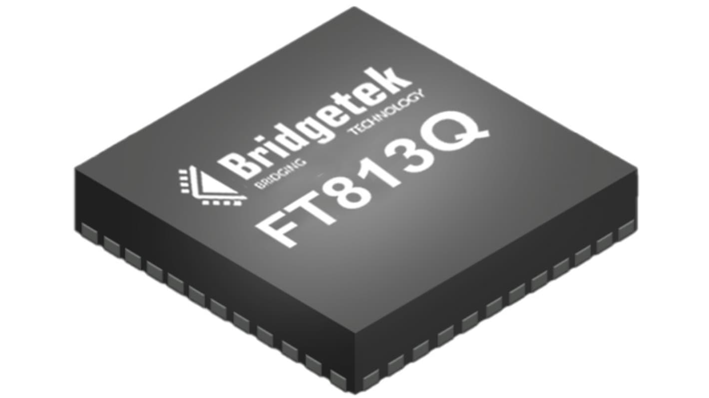 Bridgetek 图形处理器, 56引脚, 最高工作温度+85 °C, 贴片安装, 尺寸8 x 8 x 0.85mm, VQFN封装