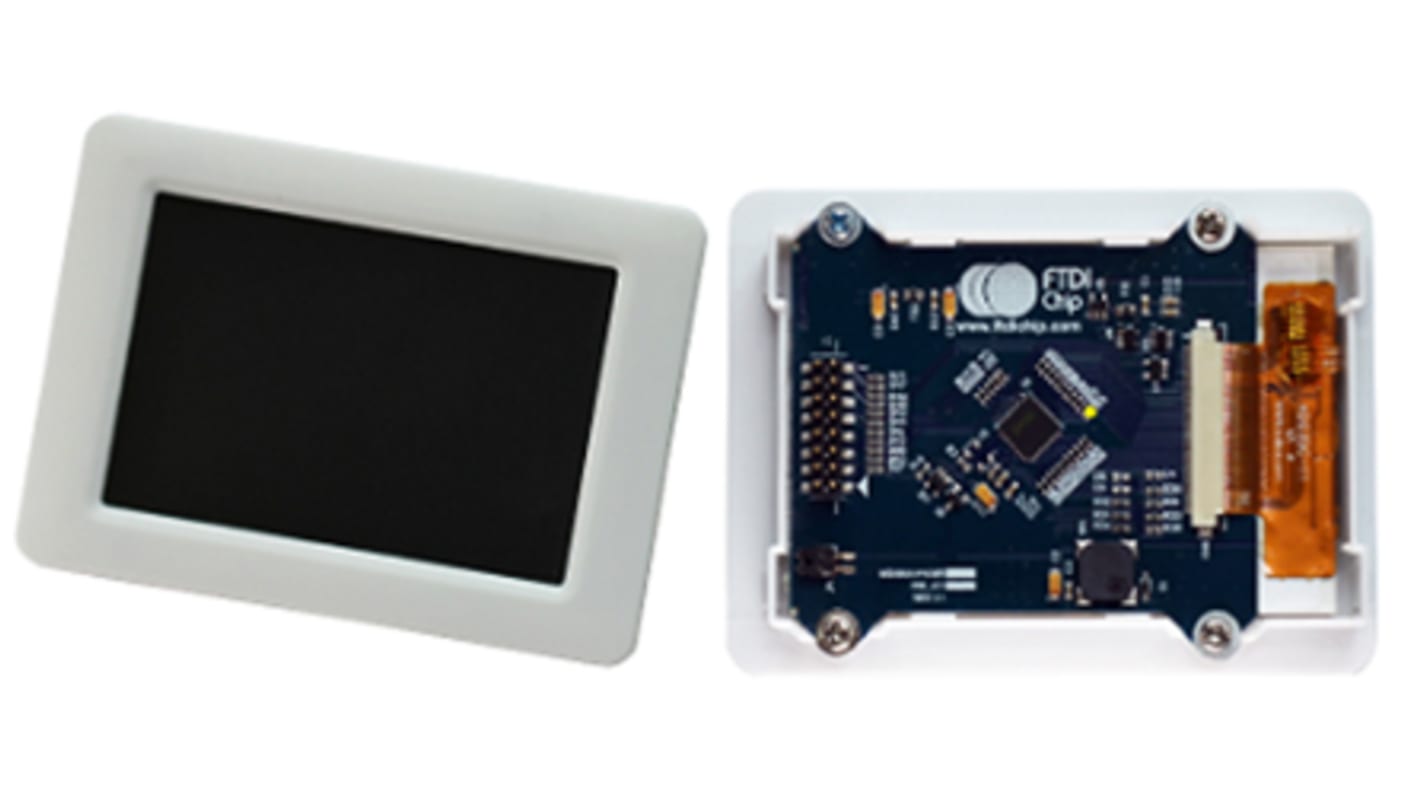 FTDI Chip ME810A-HV35R-BK , FT810 EVE 3.5in Resistive Touch Screen Module With Black Bezel