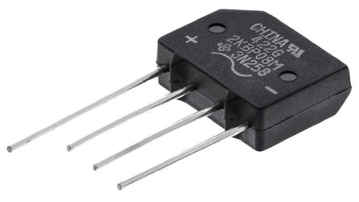 Vishay Bridge Rectifier, 2A, 200V, 4-Pin