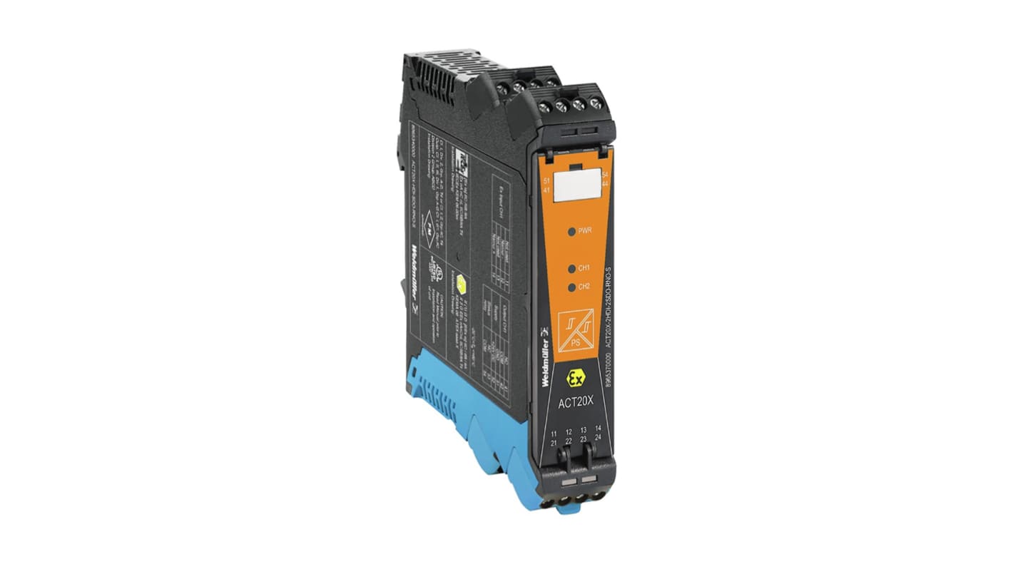 Weidmuller ACT20X Series Signal Conditioner, NAMUR Sensor, Switch Input, NPN Open Collector Output, 19.2 → 31.2V