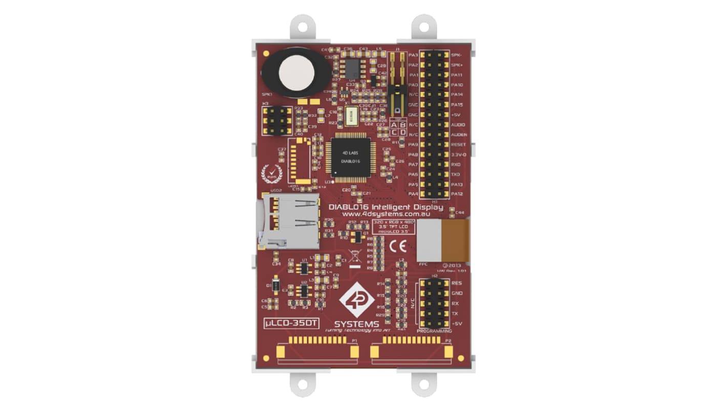 Ecran couleur LCD 4D Systems, 3.5pouce, interface I2C, TTL, rétroéclairage LED écran tactile