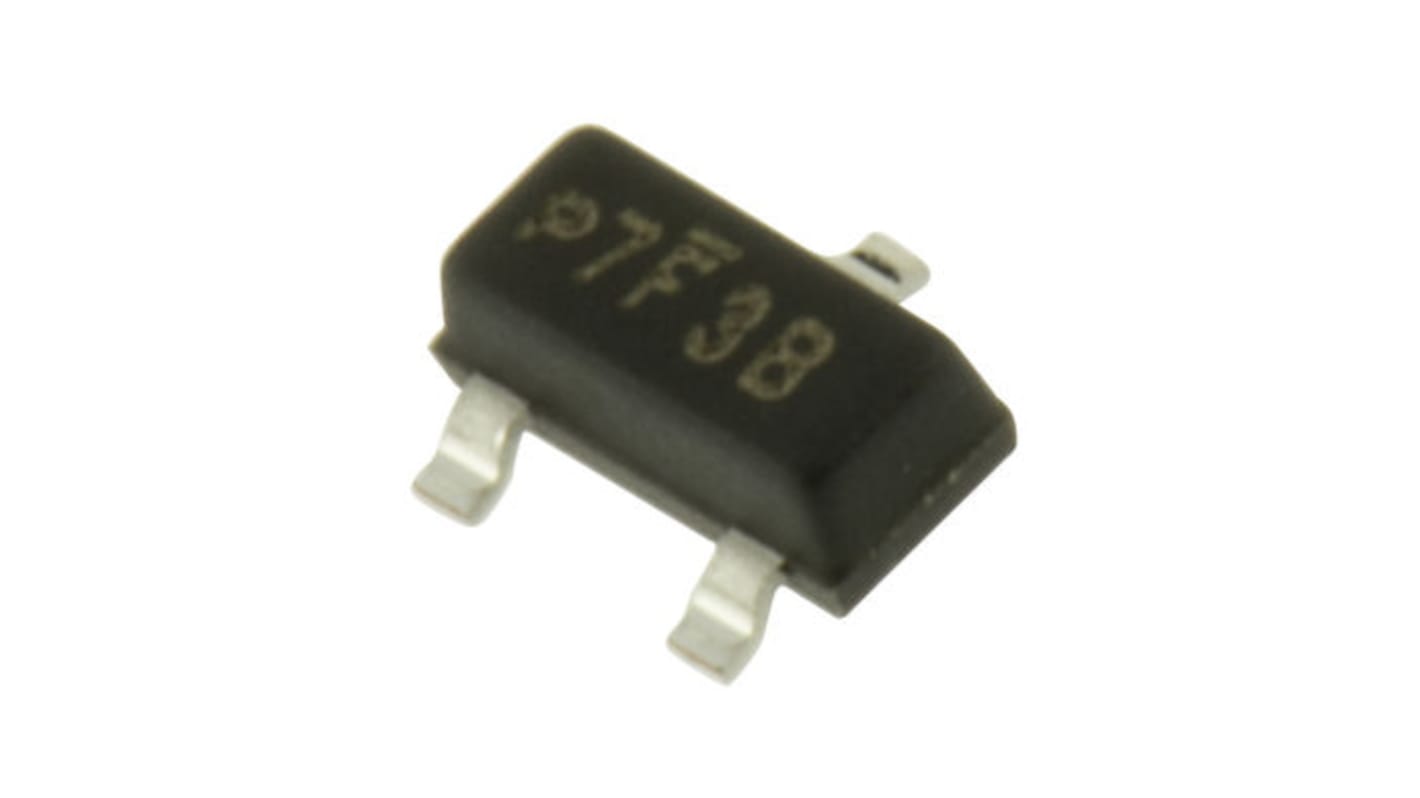 Vishay 3.1 x 1.43 x 1.15mm Simple BZX84B2V7-E3-08 +150 °C 300 mW 20μA 100Ω -55 °C Montaje superficial 2.7V 1 SOT-23 3